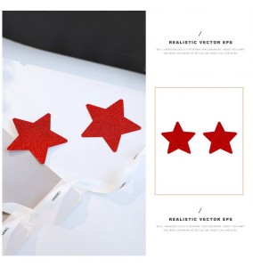 FEE ET MOI - Nipple Sticker Accessories (Red Star-shaped)